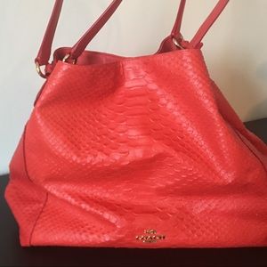 Luxury leather Coach bag